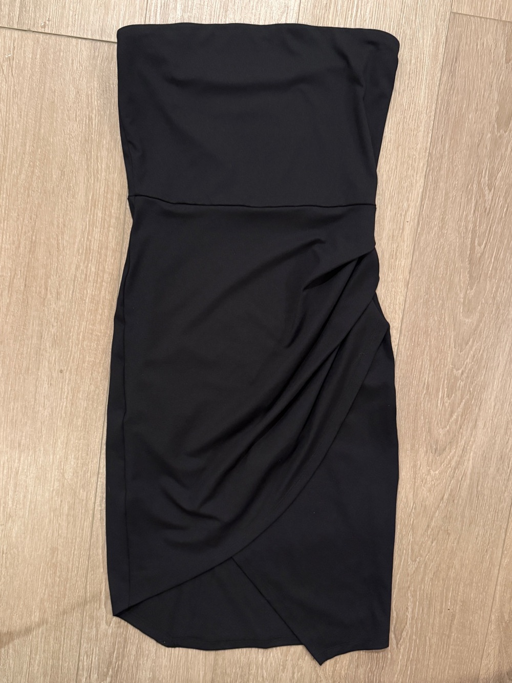 Susana Monaco | Strapless Side Pleat Dress | Black | S